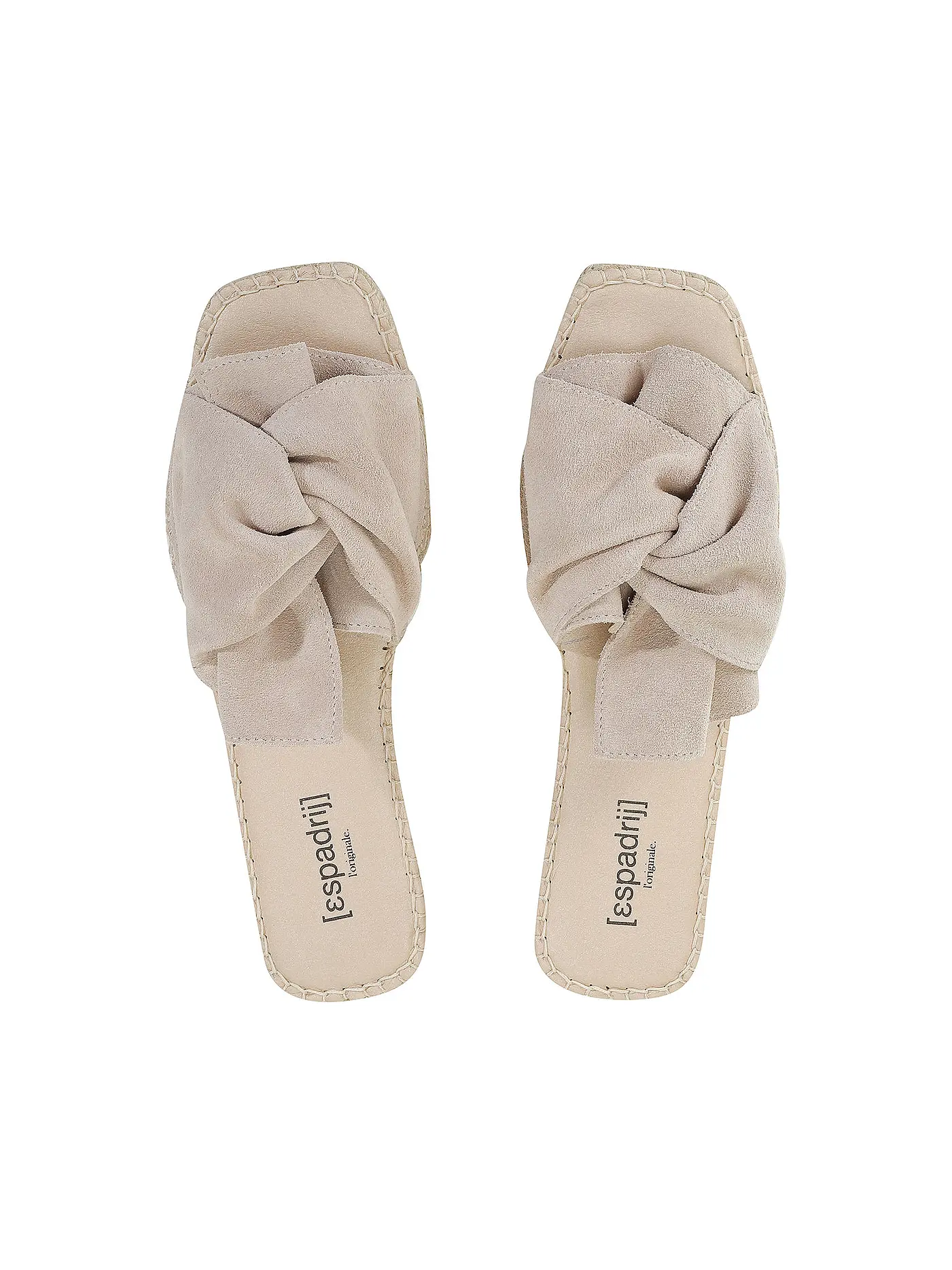 ESPADRIJ L'ORIGINALE | Pantoletten CARRE BOUCLE | beige